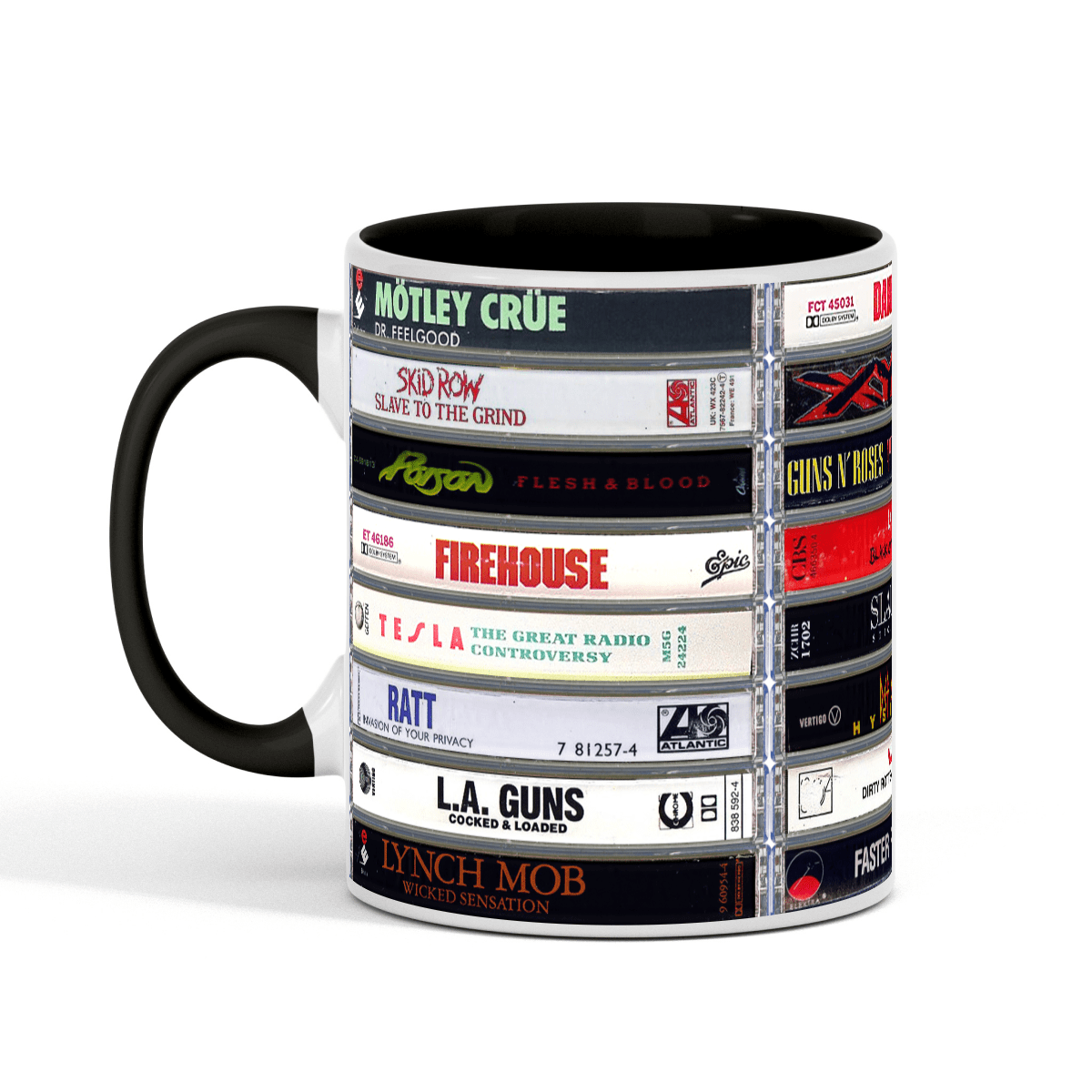 Vintage Audio Tape on Mix Reel Rock Black Music Travel Coffee Mug Stainless  Steel Vacuum Insulated Cup with Lid and Handle : : Home